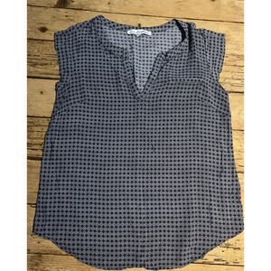 Ava Christine Womens Size M Black Pattern Sleeveless Blouse NWOT